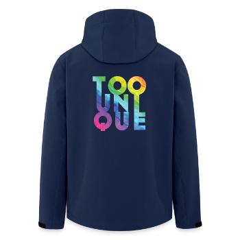 Too Unique - Men’s Recycled Softshell Jacket by Stanley/Stella - navy - Back - AI Model Male 185 light (185cm)