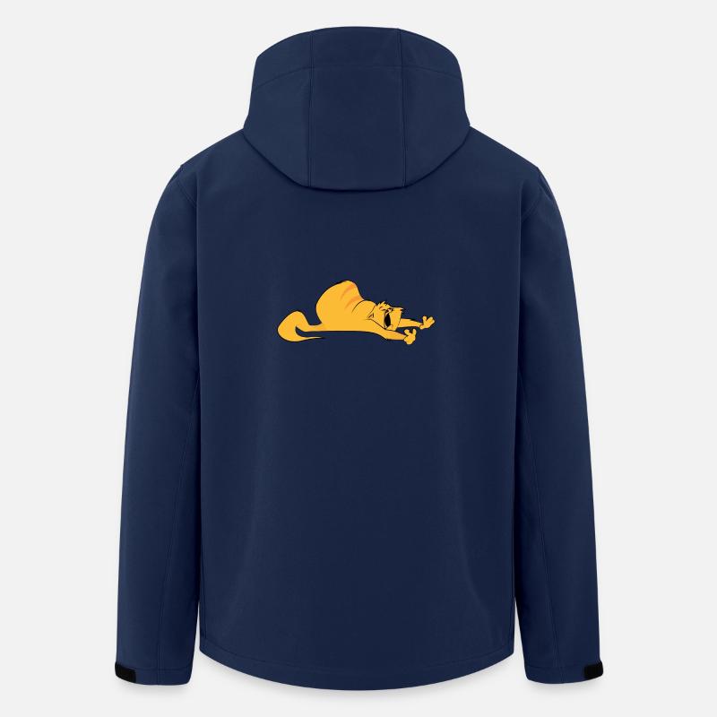 Cat stretches gift pet - Men’s Recycled Softshell Jacket by Stanley/Stella - navy