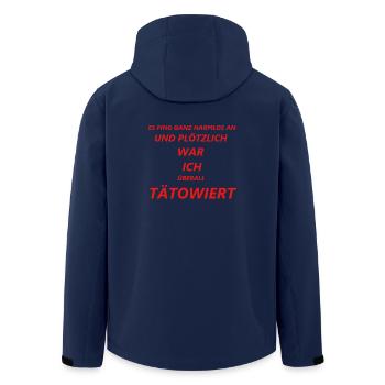 I love Tattoo Geschenk Tattoo Sprüche Tattoo Shirt - Recycelte Männer Softshell-Jacke von Stanley/Stella - Navy - Hinten - AI Model Male 185 light (185cm)