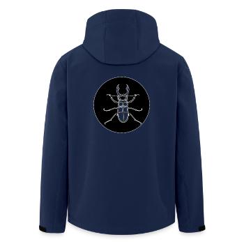 stag beetle - Men’s Recycled Softshell Jacket by Stanley/Stella - navy - Back - AI Model Male 185 light (185cm)