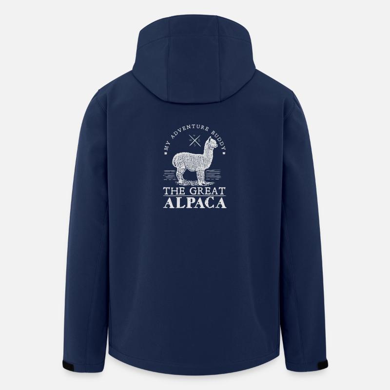 Adventure Buddy Great Alpaca Geschenk - Recycelte Männer Softshell-Jacke von Stanley/Stella - Navy