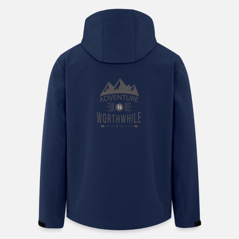 L'aventure est wortwhile - Veste softshell homme en polyester recyclé Stanley/Stella - marine