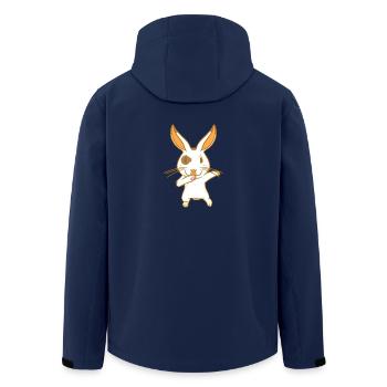 Rabbit - karate - fighting hare - dancing hare - Men’s Recycled Softshell Jacket by Stanley/Stella - navy - Back - AI Model Male 185 light (185cm)