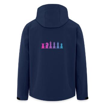 Schachfiguren Schach Spiel Geschenk idee Spieler - Recycelte Männer Softshell-Jacke von Stanley/Stella - Navy - Hinten - AI Model Male 185 light (185cm)