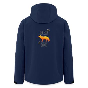 Fox gift idea fox funny - Men’s Recycled Softshell Jacket by Stanley/Stella - navy - Back - AI Model Male 185 light (185cm)