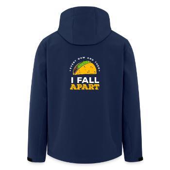 Taco Every now and then I fall apart lustig - Recycelte Männer Softshell-Jacke von Stanley/Stella - Navy - Hinten - AI Model Male 185 light (185cm)