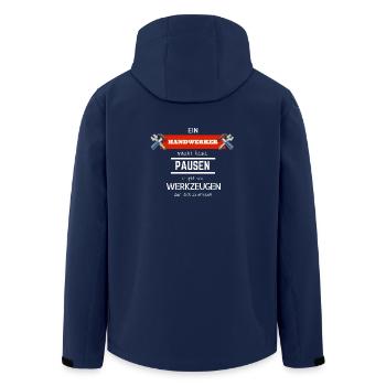 Handwerker macht keine Pausen Heimwerker Geschenk - Recycelte Männer Softshell-Jacke von Stanley/Stella - Navy - Hinten - AI Model Male 185 light (185cm)