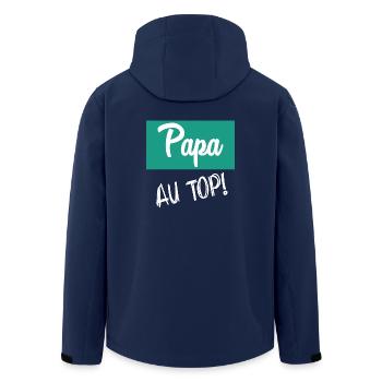 PAPA - Veste softshell homme en polyester recyclé Stanley/Stella - marine - Dos - AI Model Male 185 light (185cm)