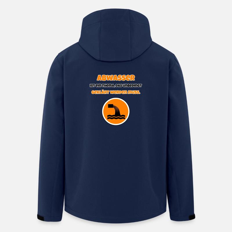 Abwasser muss unbedingt geklärt werden - Recycelte Männer Softshell-Jacke von Stanley/Stella - Navy