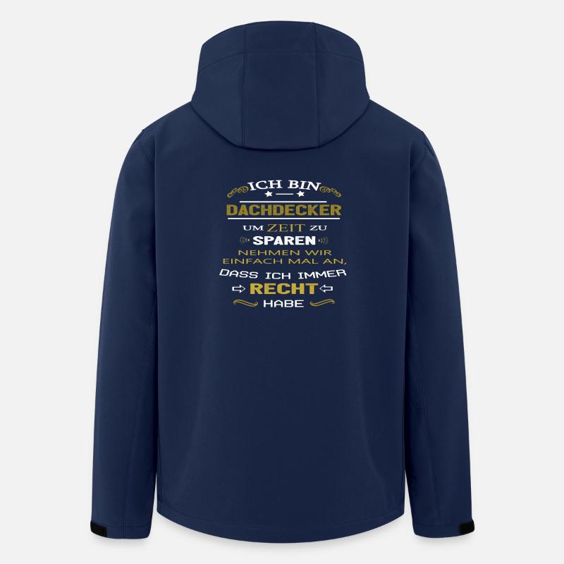 Ich bin Dachdecker - Recycelte Männer Softshell-Jacke von Stanley/Stella - Navy
