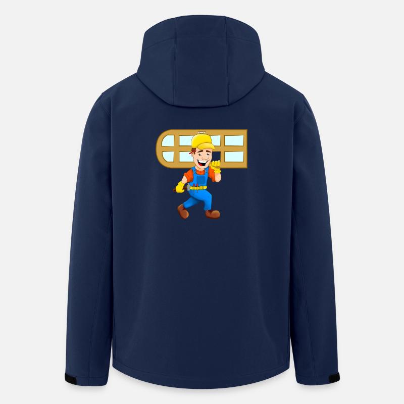 glazier window glazier craftsman craftsman - Men’s Recycled Softshell Jacket by Stanley/Stella - navy