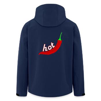 Chilli Chili Chilli Gift Gift Idea Hot - Men’s Recycled Softshell Jacket by Stanley/Stella - navy - Back - AI Model Male 185 light (185cm)