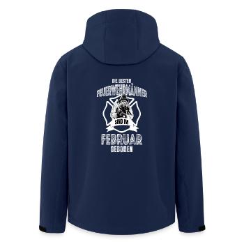 Feuerwehrmann Geburtstag: Februar - Recycelte Männer Softshell-Jacke von Stanley/Stella - Navy - Hinten - AI Model Male 185 light (185cm)