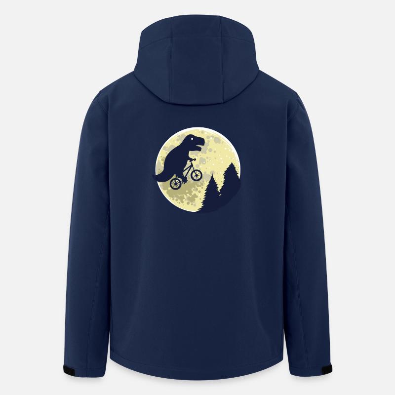 Dinosaurier Mond lustig T-Rex Geschenk Geburt - Recycelte Männer Softshell-Jacke von Stanley/Stella - Navy