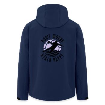 Don # t Worry Beach Happy beach handball - Veste softshell homme en polyester recyclé Stanley/Stella - marine - Dos - AI Model Male 185 light (185cm)