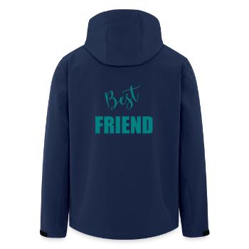 BEST FRIEND - Recycelte Männer Softshell-Jacke von Stanley/Stella - Navy - Hinten - AI Model Male 185 light (185cm)