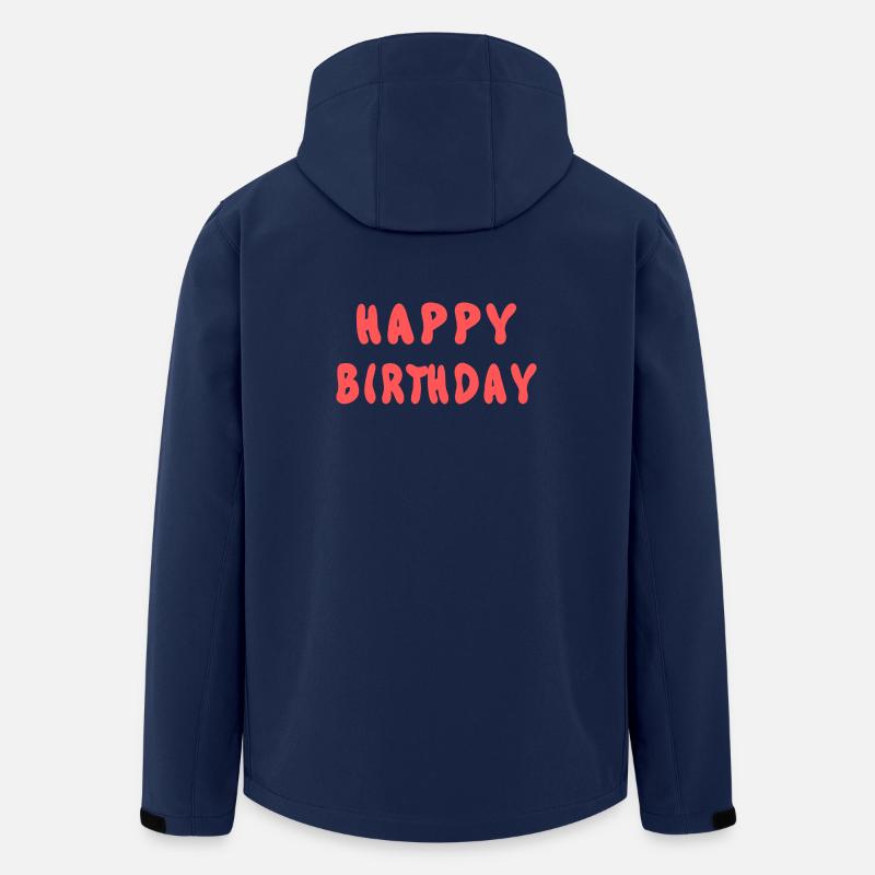 - GEBURTSTAG. HAPPY BIRTHDAY. ALLES GUTE ZUM GEBURTSTAG. - Recycelte Männer Softshell-Jacke von Stanley/Stella - Navy