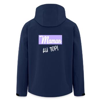 BONNE FÊTE MAMAN. MAMAN. FÊTE DES MÈRES - Veste softshell homme en polyester recyclé Stanley/Stella - marine - Dos - AI Model Male 185 light (185cm)