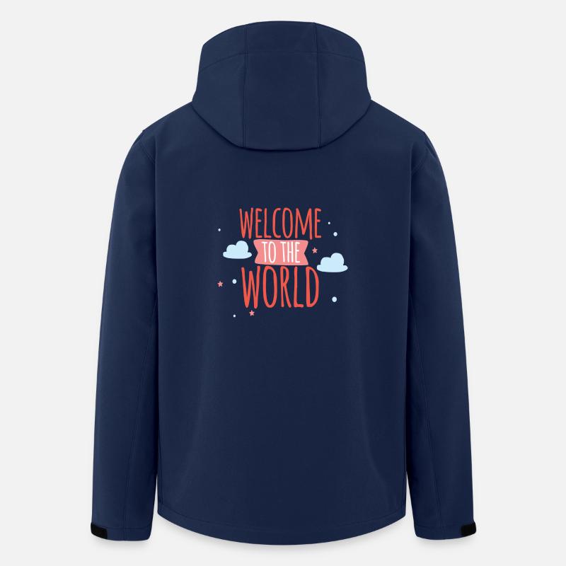 idée de cadeau naissance bébé enfant né naissance - Veste softshell homme en polyester recyclé Stanley/Stella - marine