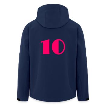 10. 10 ANS. 10e ANNIVERSAIRE. ANNIVERSAIRE 10 ANS - Veste softshell homme en polyester recyclé Stanley/Stella - marine - Dos - AI Model Male 185 light (185cm)