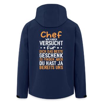 Chef wir haben Versucht das beste Geschenk - Men’s Recycled Softshell Jacket by Stanley/Stella - navy - Back - AI Model Male 185 light (185cm)