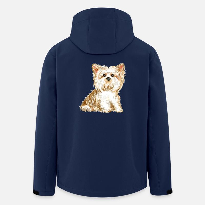 Yorkshire Terrier Hund - niedliches Hündchen - Recycelte Männer Softshell-Jacke von Stanley/Stella - Navy