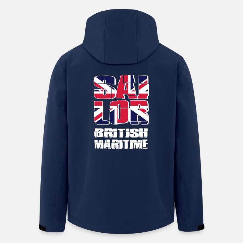 UK Maritime Sailor - Men’s Recycled Softshell Jacket by Stanley/Stella - navy