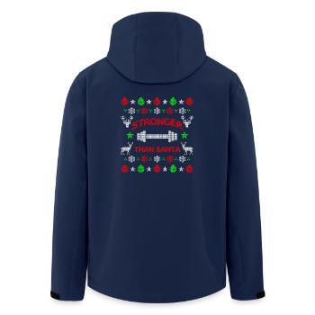 Fitness Christmas gift for strong men ugly - Men’s Recycled Softshell Jacket by Stanley/Stella - navy - Back - AI Model Male 185 light (185cm)