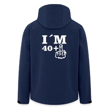 Geschenk Geburtstag Im 40 plus 1 - Recycelte Männer Softshell-Jacke von Stanley/Stella - Navy - Hinten - AI Model Male 185 light (185cm)