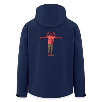 Swagboy mit tattoos und maske - Recycelte Männer Softshell-Jacke von Stanley/Stella - Navy - Hinten - AI Model Male 185 light (185cm)