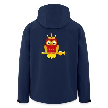 King owl with scepter - Men’s Recycled Softshell Jacket by Stanley/Stella - navy - Back - AI Model Male 185 light (185cm)