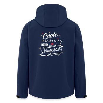 Schlagerparty Schlager Volksmusik Feiern Party - Recycelte Männer Softshell-Jacke von Stanley/Stella - Navy - Hinten - AI Model Male 185 light (185cm)