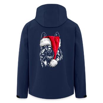 Santa GERMAN SHEPHERD Noël Wilsigns - Veste softshell homme en polyester recyclé Stanley/Stella - marine - Dos - AI Model Male 185 light (185cm)