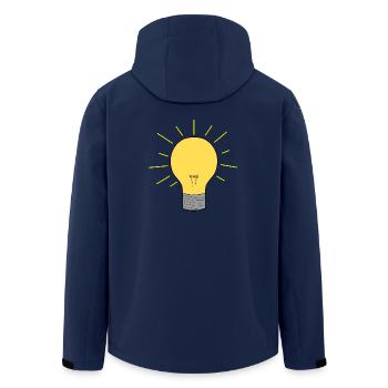 Glühbirne Leuchte Lampe Birne Licht Geschenk - Recycelte Männer Softshell-Jacke von Stanley/Stella - Navy - Hinten - AI Model Male 185 light (185cm)