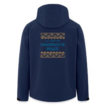 Laid Hanoukka, Hanoukka, fête des lumières, cadeau - Veste softshell homme en polyester recyclé Stanley/Stella - marine - Dos - AI Model Male 185 light (185cm)