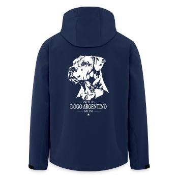 Dogo Argentino Mom Dog Dog Wilsigns - Men’s Recycled Softshell Jacket by Stanley/Stella - navy - Back - AI Model Male 185 light (185cm)