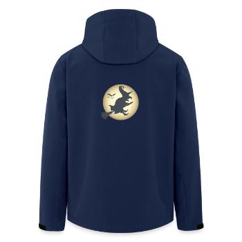 witch - Men’s Recycled Softshell Jacket by Stanley/Stella - navy - Back - AI Model Male 185 light (185cm)