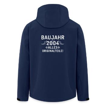 Baujahr 2004 - Alles Original Teile! - Recycelte Männer Softshell-Jacke von Stanley/Stella - Navy - Hinten - AI Model Male 185 light (185cm)
