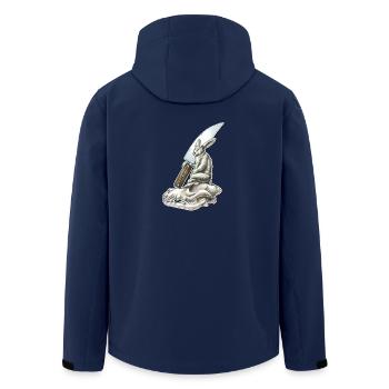 shirt motiv hase messer schädel bad rabbit solo - Recycelte Männer Softshell-Jacke von Stanley/Stella - Navy - Hinten - AI Model Male 185 light (185cm)