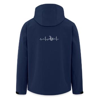 instrument de musique Saxophone cadeau Heartbeat - Veste softshell homme en polyester recyclé Stanley/Stella - marine - Dos - AI Model Male 185 light (185cm)