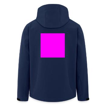 Quadrat pink - Recycelte Männer Softshell-Jacke von Stanley/Stella - Navy - Hinten - AI Model Male 185 light (185cm)
