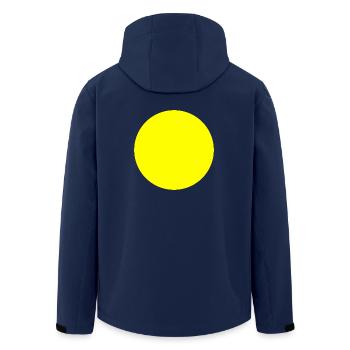 Kreis gelb - Recycelte Männer Softshell-Jacke von Stanley/Stella - Navy - Hinten - AI Model Male 185 light (185cm)