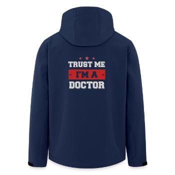 Trust me I'm a doctor! - Men’s Recycled Softshell Jacket by Stanley/Stella - navy - Back - AI Model Male 185 light (185cm)
