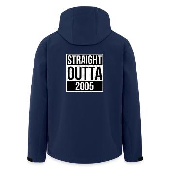 Straight Outta 2005 - Veste softshell homme en polyester recyclé Stanley/Stella - marine - Dos - AI Model Male 185 light (185cm)