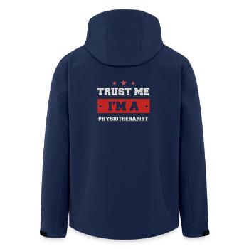 Trust me. I'm a physiotherapist - Men’s Recycled Softshell Jacket by Stanley/Stella - navy - Back - AI Model Male 185 light (185cm)