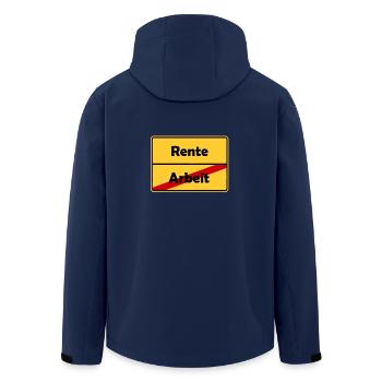 Glückwunsch zur Rente! Schluss mit Arbeit! - Recycelte Männer Softshell-Jacke von Stanley/Stella - Navy - Hinten - AI Model Male 185 light (185cm)