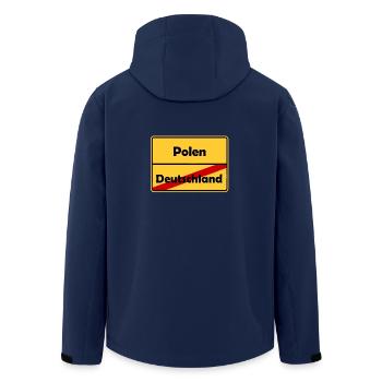Polen! Auswandern/Reisen nach Polen! - Recycelte Männer Softshell-Jacke von Stanley/Stella - Navy - Hinten - AI Model Male 185 light (185cm)