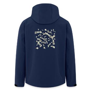 Cashflow Geldregen - Recycelte Männer Softshell-Jacke von Stanley/Stella - Navy - Hinten - AI Model Male 185 light (185cm)