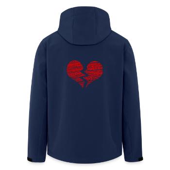 The broken heart - Men’s Recycled Softshell Jacket by Stanley/Stella - navy - Back - AI Model Male 185 light (185cm)
