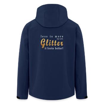 Glitter Glitter Or dictons disent Drôle Cool - Veste softshell homme en polyester recyclé Stanley/Stella - marine - Dos - AI Model Male 185 light (185cm)